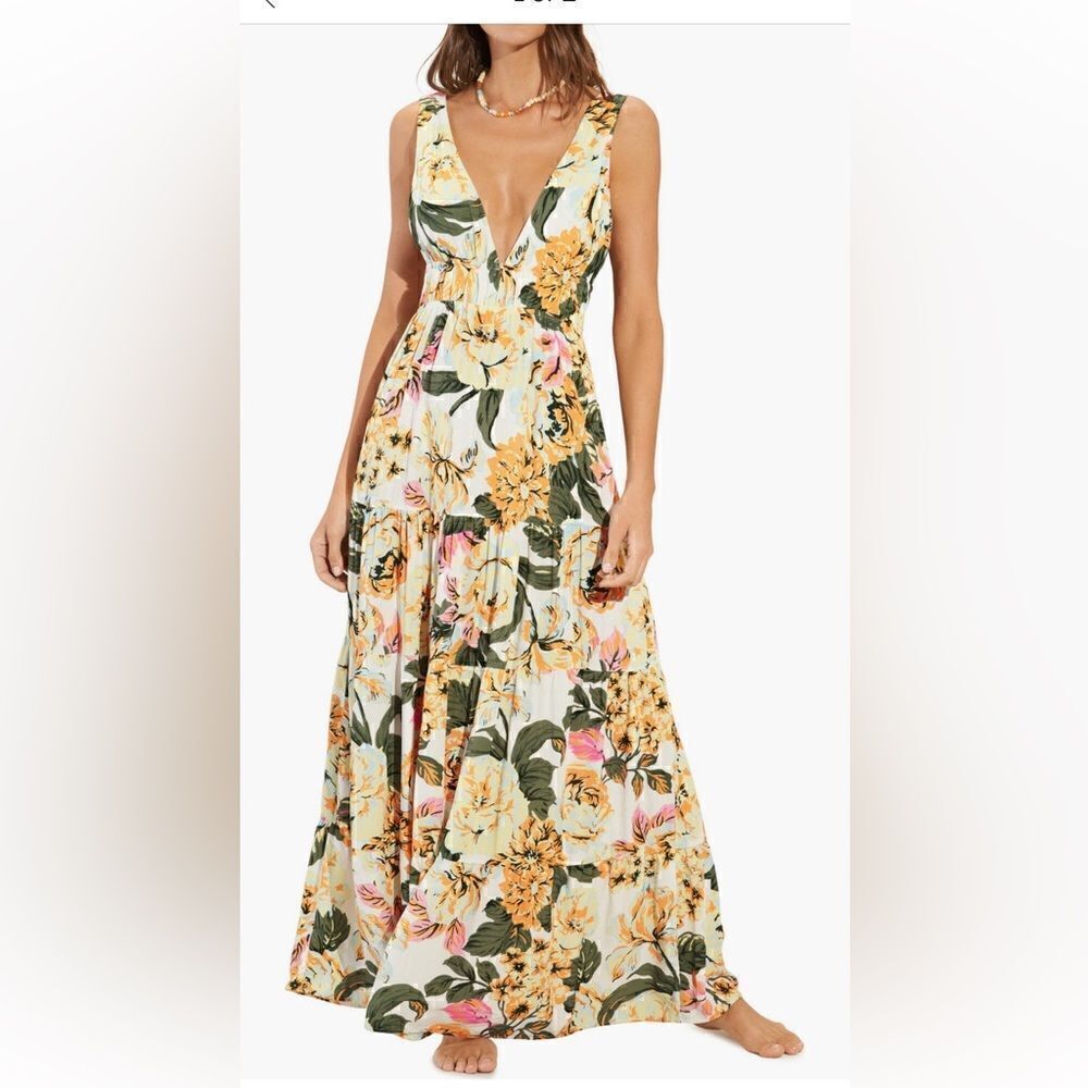 Maaji spring garden joy maxi cover up long dress brand new with tags size large